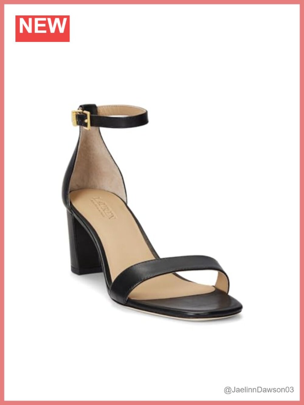 Women's Logan Burnished Leather Heeled Sandals Ankle Strap LRL Keeper 60mm